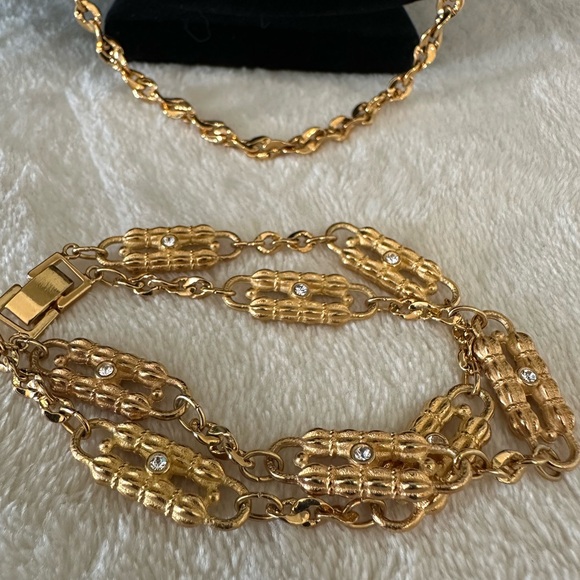 JBK Gold Paperclip Necklaces with Bracelet - Picture 2 of 7